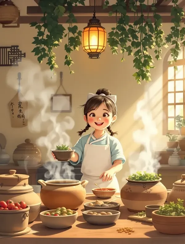 小厨娘升职记 竖版海报，古装权谋题材短剧