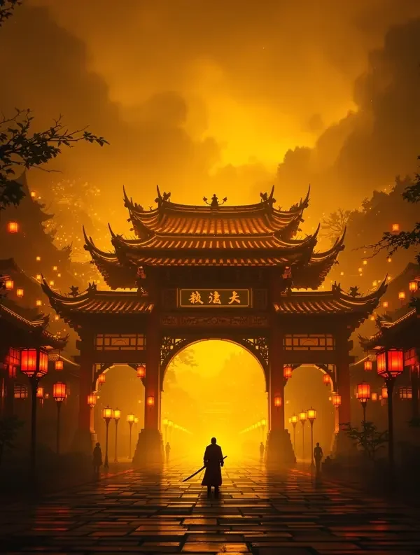 长安夜行录 竖版海报，古装权谋题材短剧